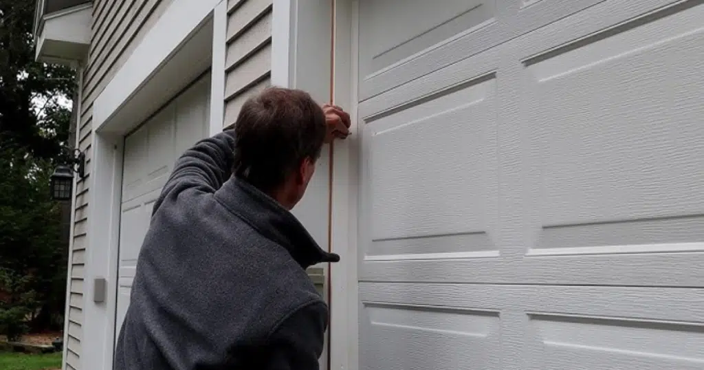how to install garage door weather stripping